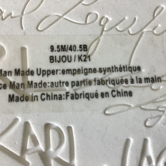 KARL LAGERFELD PARIS Women's Bijou Embellished Slide Sandals, size 9.5 - Picture 3 of 10